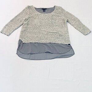 Chelsea & Theodore Women's sparkle top, Medium, silver grey, evening, holiday